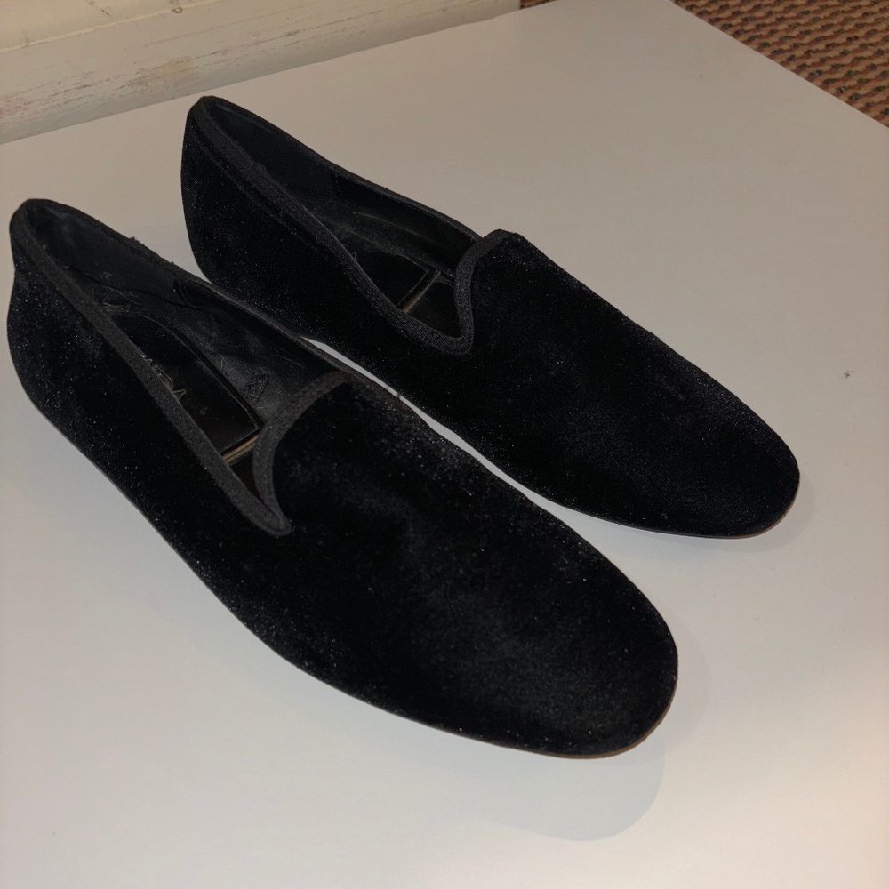 Zara velvet smoking slipper